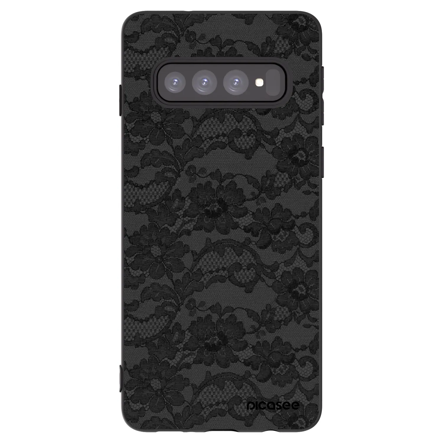 Picasee Samsung Galaxy S10 G973 Hülle - Schwarzes Silikon - Dark Elegance