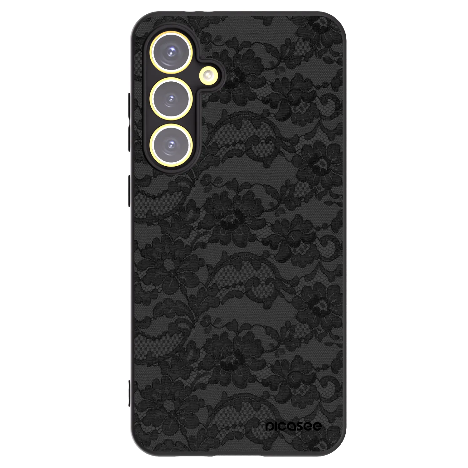 Picasee Samsung Galaxy S24 FE S721B Hülle - Schwarzes Silikon - Dark Elegance