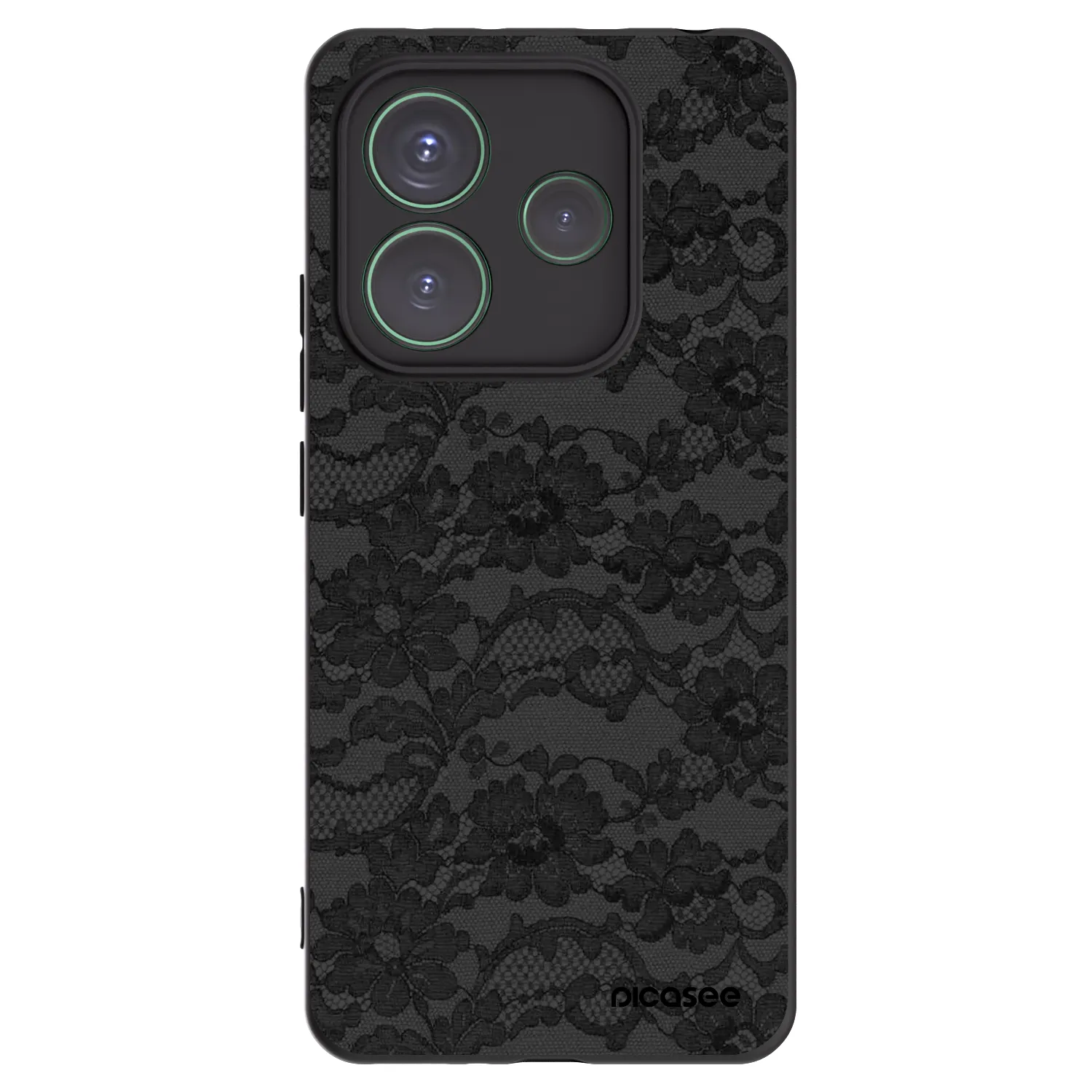 Picasee Xiaomi Redmi Note 14 5G Hülle - Schwarzes Silikon - Dark Elegance