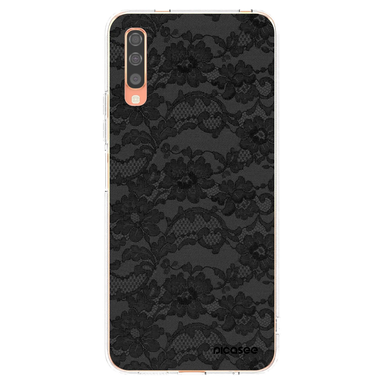 Picasee Samsung Galaxy A70 A705F Hülle - Transparentes Silikon - Dark Elegance