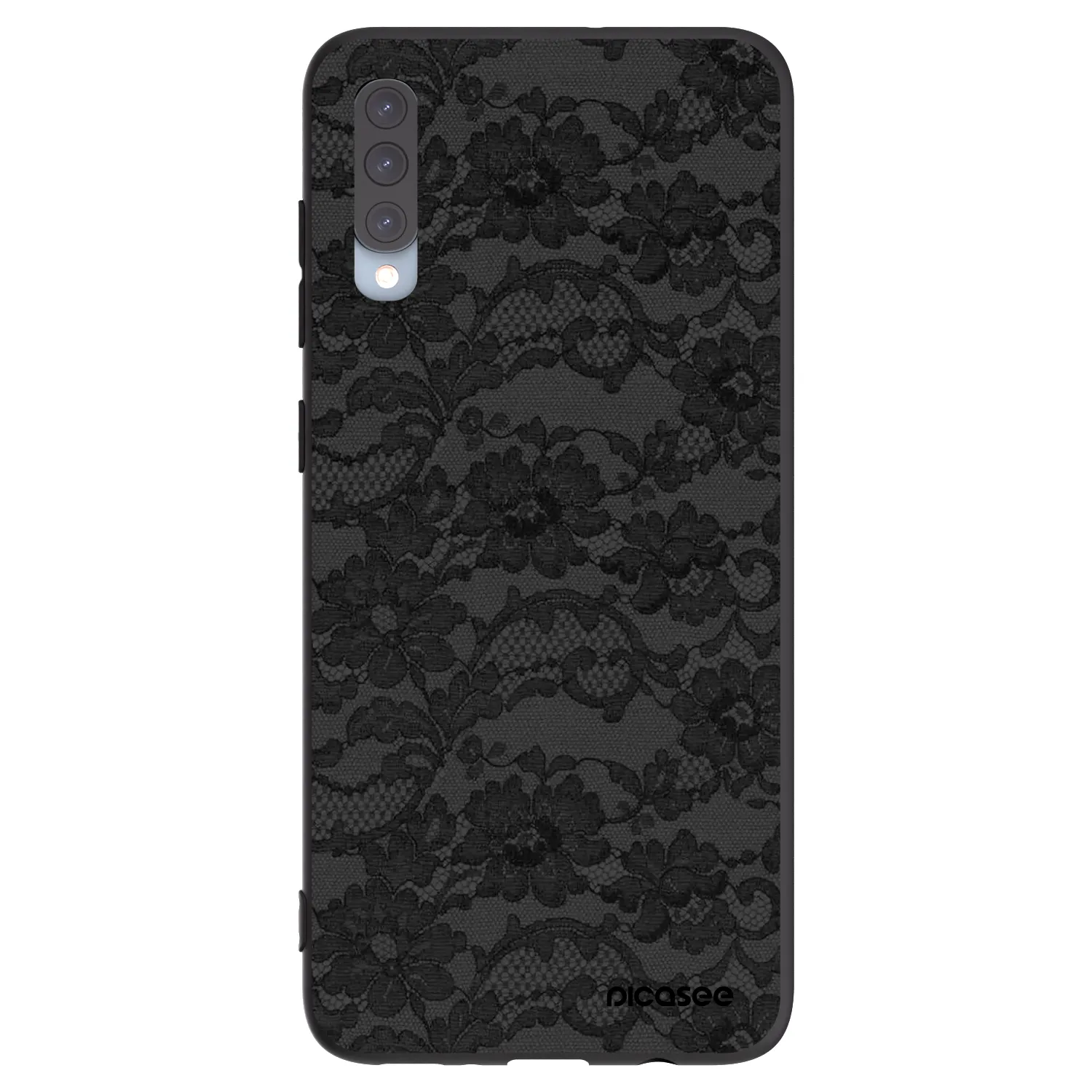 Picasee Samsung Galaxy A70 A705F Hülle - Schwarzes Silikon - Dark Elegance