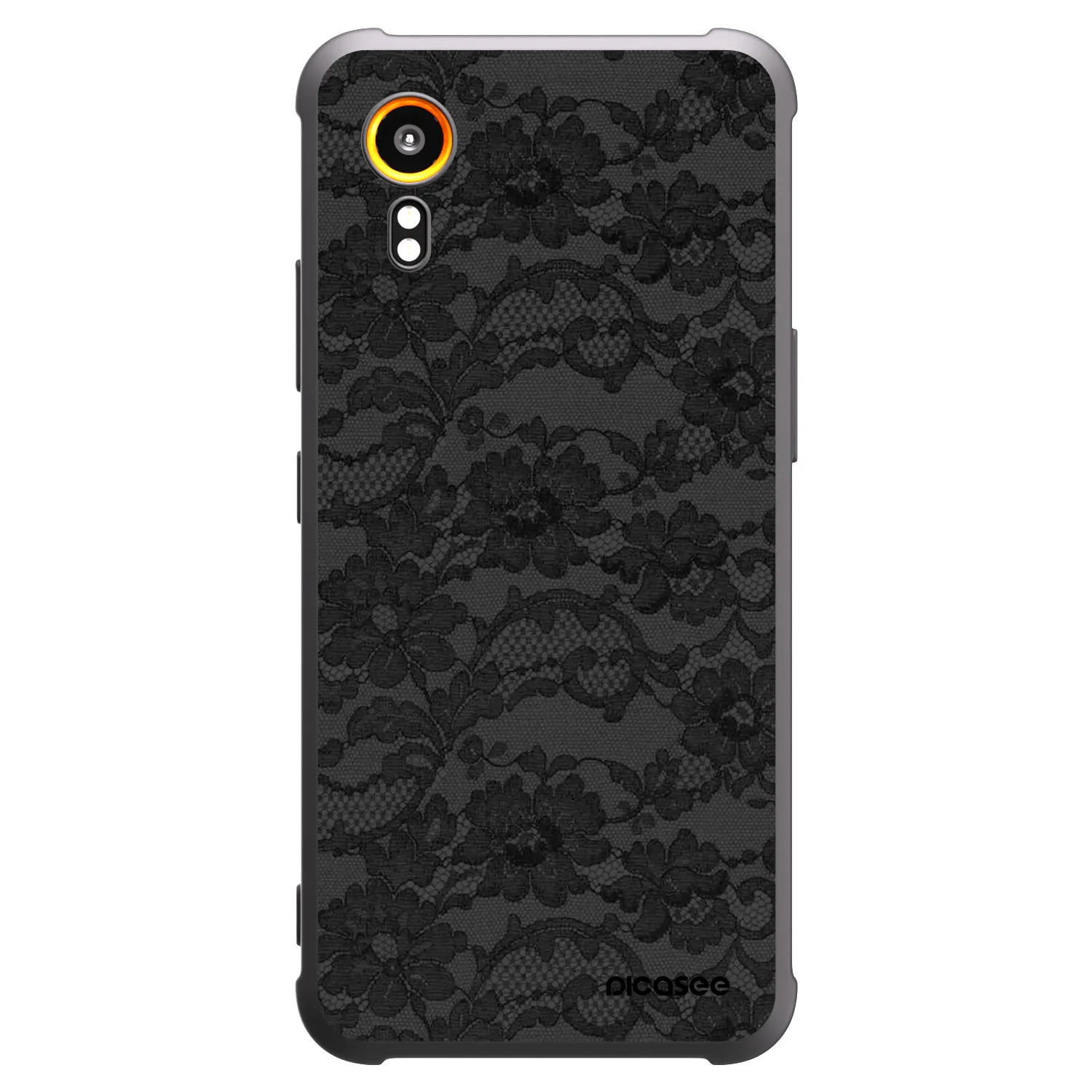 Picasee Samsung Galaxy Xcover 7 Hülle - Schwarzes Silikon - Dark Elegance