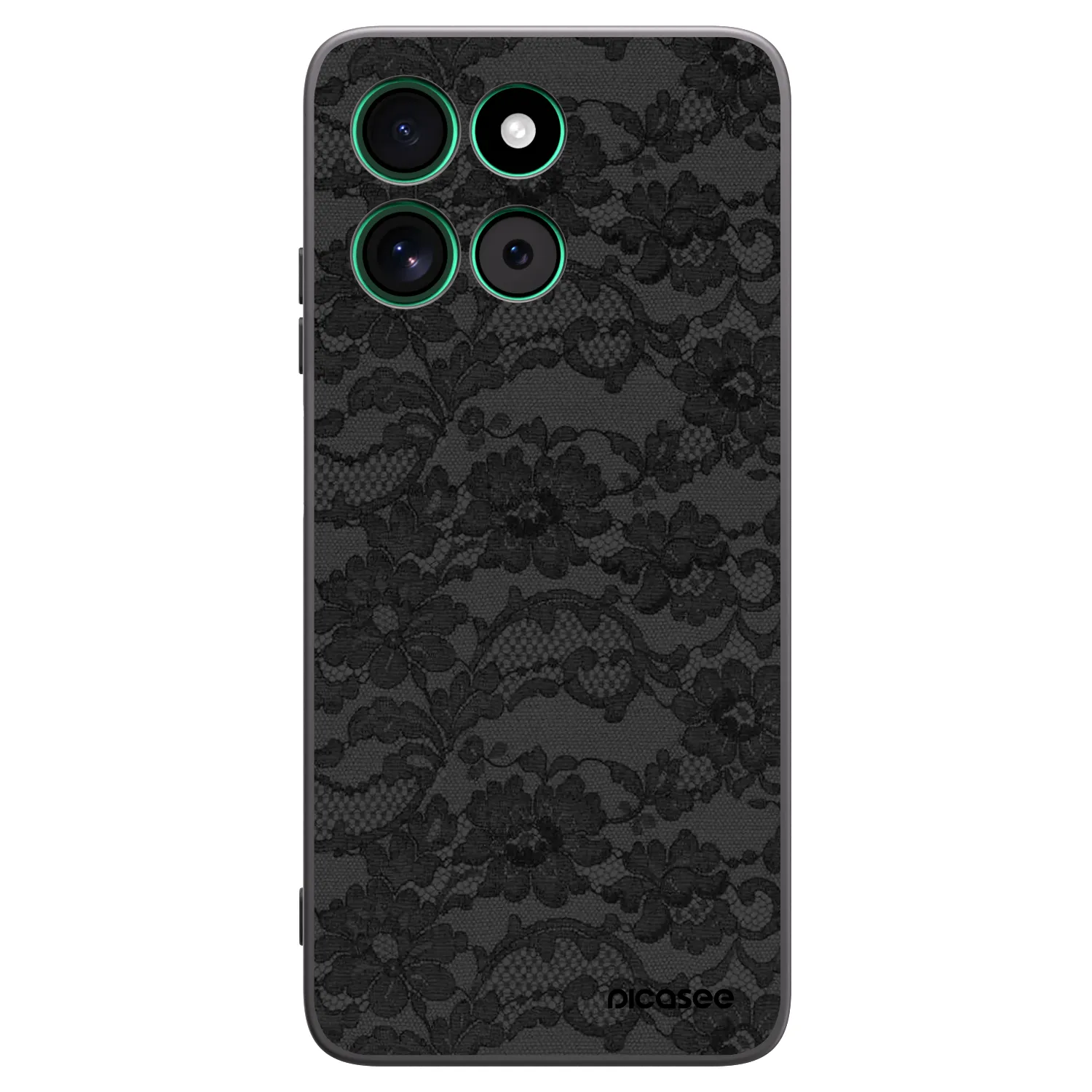 Picasee Motorola Moto G57 Power Hülle - Schwarzes Silikon - Dark Elegance