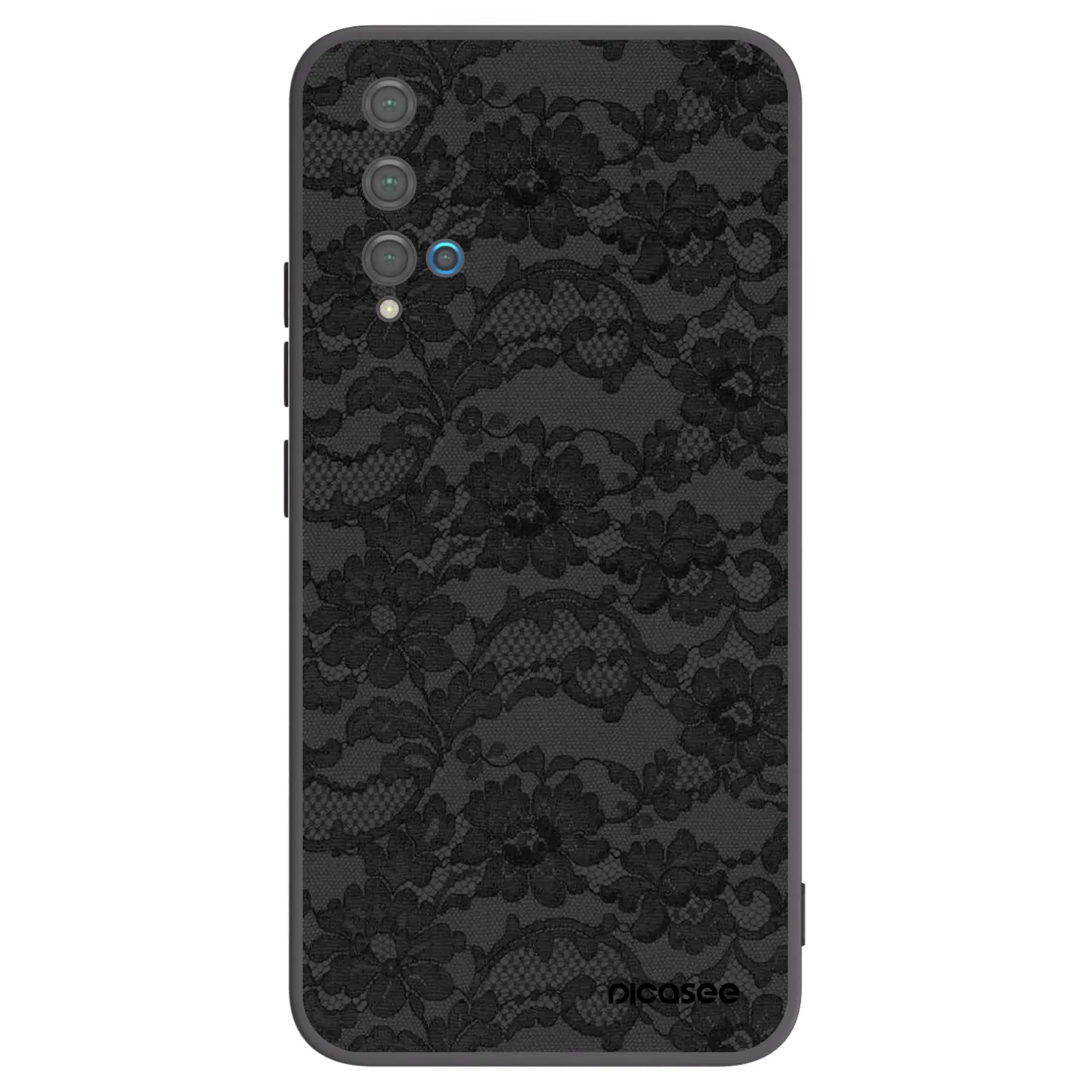 Picasee Huawei Nova 5T Hülle - Schwarzes Silikon - Dark Elegance