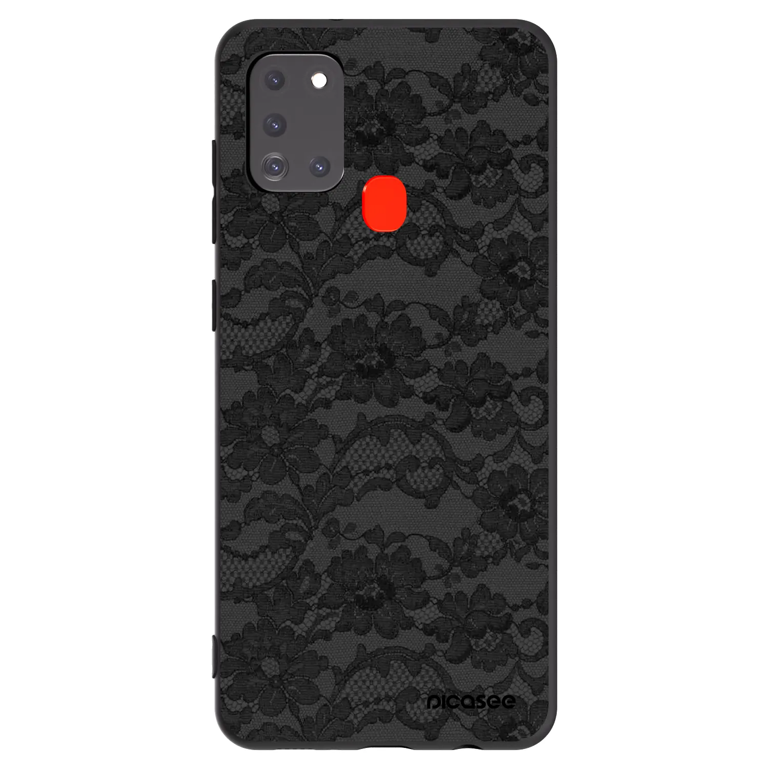 Picasee Samsung Galaxy A21s Hülle - Schwarzes Silikon - Dark Elegance