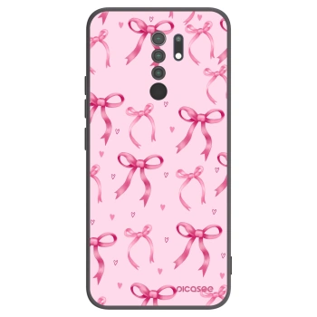 Picasee Xiaomi Redmi 9 Hülle - Schwarzes Silikon - Bow Aesthetic