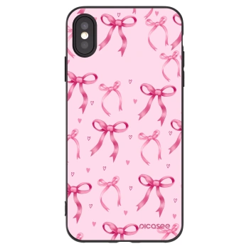Picasee Apple iPhone XS Max Hülle - Schwarzes Silikon - Bow Aesthetic