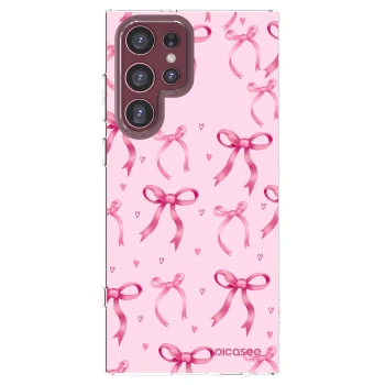 Picasee Samsung Galaxy S22 Ultra 5G Hülle - Transparentes Silikon - Bow Aesthetic