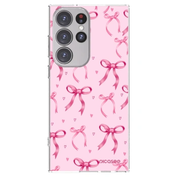 Picasee Samsung Galaxy S23 Ultra 5G Hülle - Transparentes Silikon - Bow Aesthetic