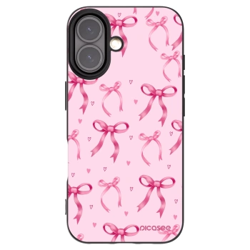 Picasee Apple iPhone 16 Hülle - Schwarzes Silikon - Bow Aesthetic