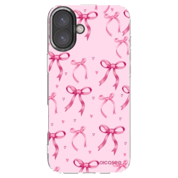 Picasee Apple iPhone 16 Plus Hülle - Transparentes Silikon - Bow Aesthetic