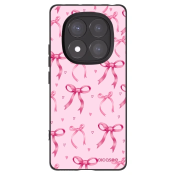 Picasee Xiaomi Redmi Note 14 Pro 5G Hülle - Schwarzes Silikon - Bow Aesthetic
