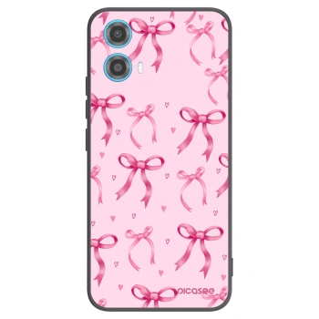 Picasee Motorola Moto G34 5G Hülle - Schwarzes Silikon - Bow Aesthetic