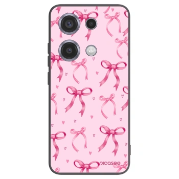 Picasee Xiaomi Redmi Note 14S Hülle - Schwarzes Silikon - Bow Aesthetic