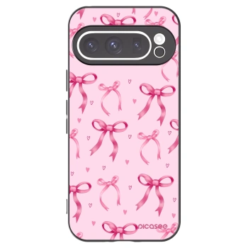 Picasee Google Pixel 9 Pro XL Hülle - Schwarzes Silikon - Bow Aesthetic