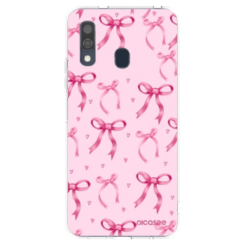 Picasee Samsung Galaxy A40 A405F Hülle - Transparentes Silikon - Bow Aesthetic