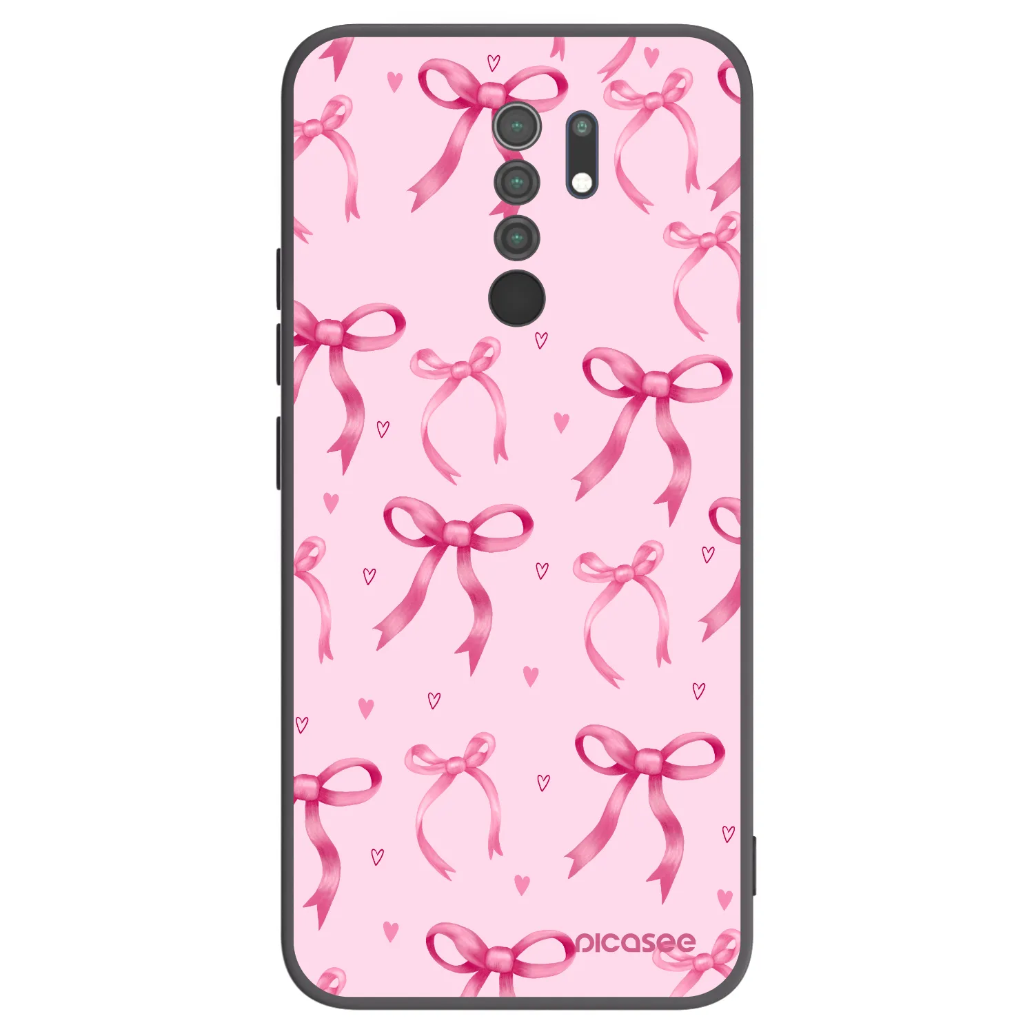 Picasee Xiaomi Redmi 9 Hülle - Schwarzes Silikon - Bow Aesthetic