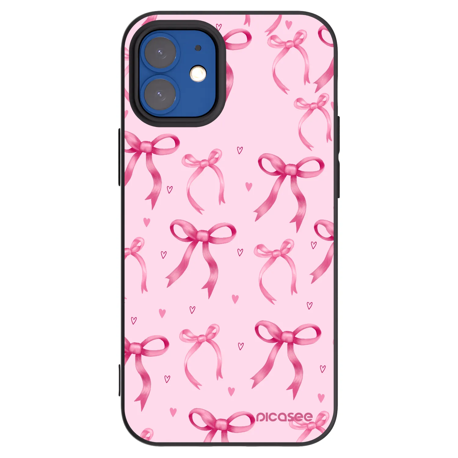 Picasee Apple iPhone 12 mini Hülle - Schwarzes Silikon - Bow Aesthetic