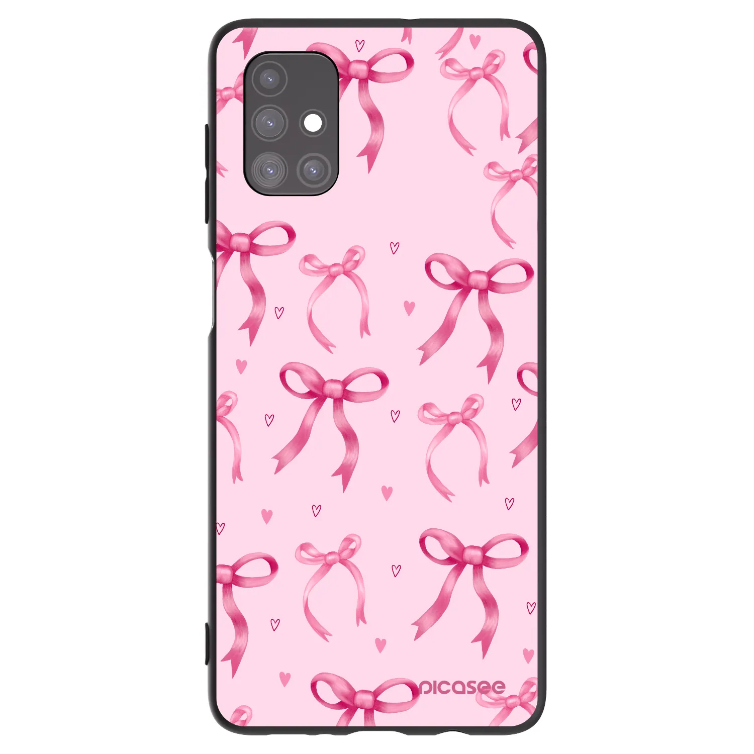 Picasee Samsung Galaxy M51 M515F Hülle - Schwarzes Silikon - Bow Aesthetic
