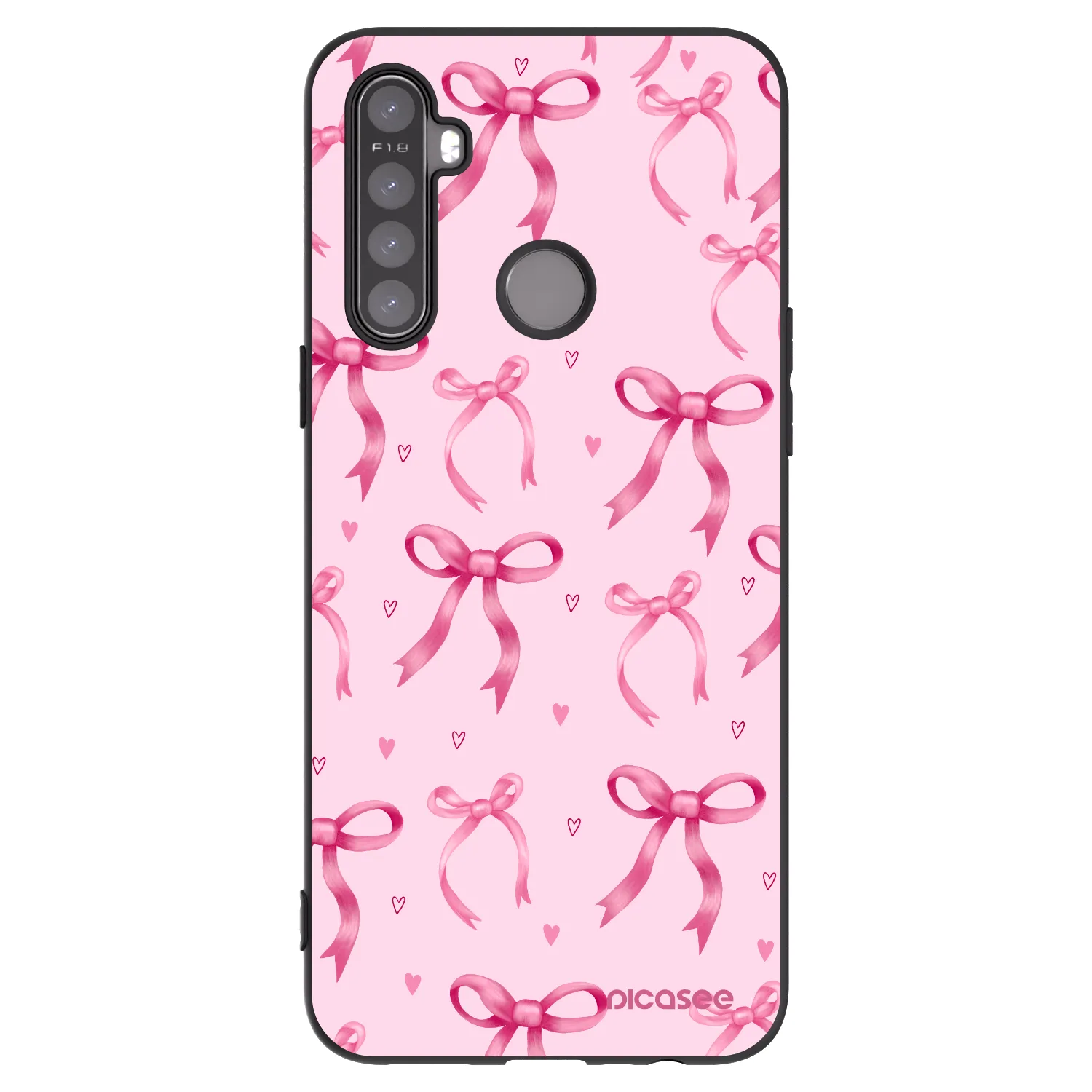 Picasee Realme 5 Hülle - Schwarzes Silikon - Bow Aesthetic