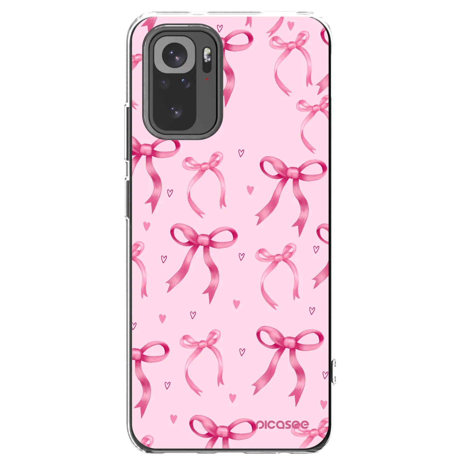 Picasee Xiaomi Redmi Note 10S Hülle - Transparentes Silikon - Bow Aesthetic