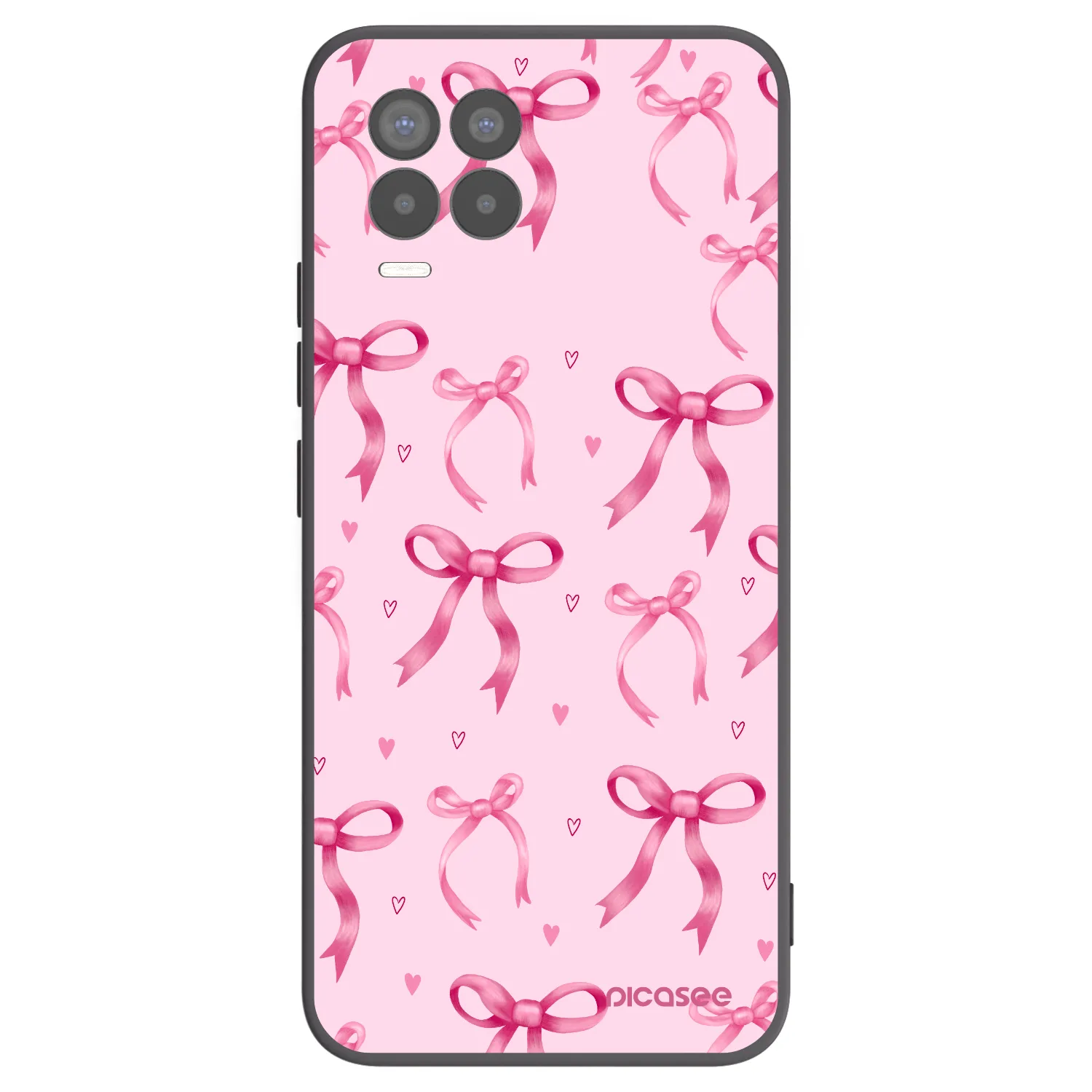 Picasee Realme 8 4G Hülle - Schwarzes Silikon - Bow Aesthetic