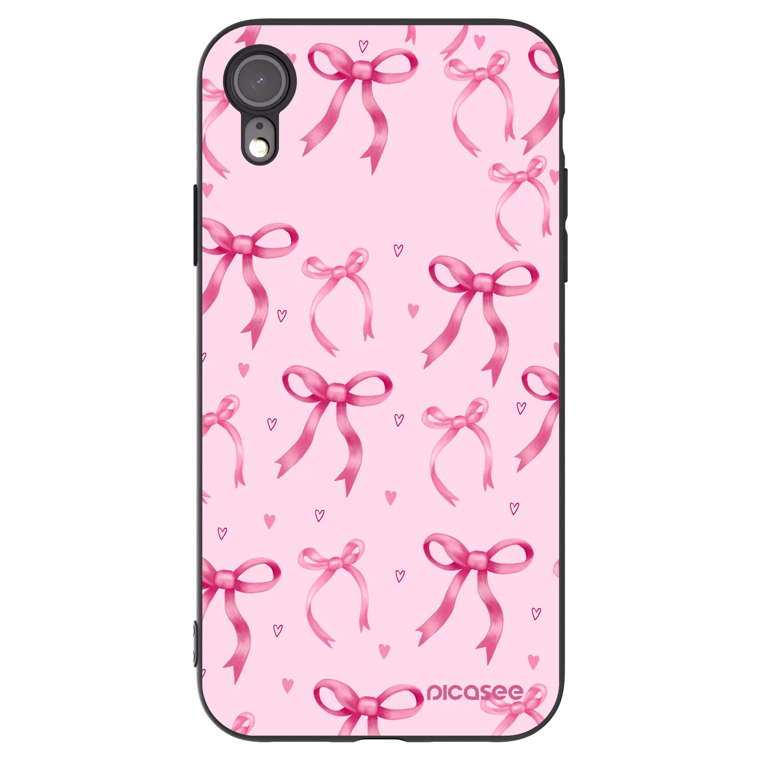 Picasee Apple iPhone XR Hülle - Schwarzes Silikon - Bow Aesthetic