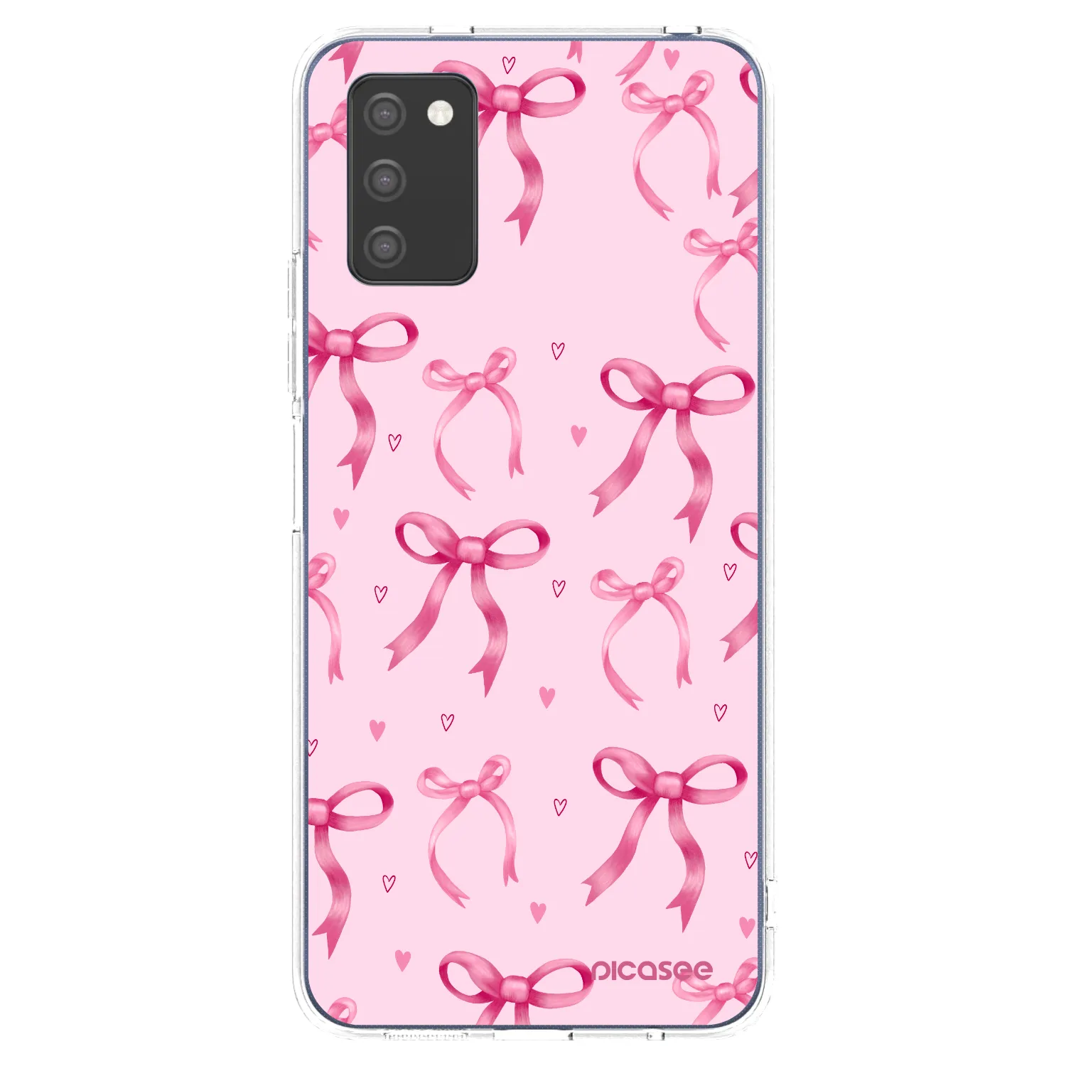 Picasee Samsung Galaxy A03s A037G Hülle - Transparentes Silikon - Bow Aesthetic