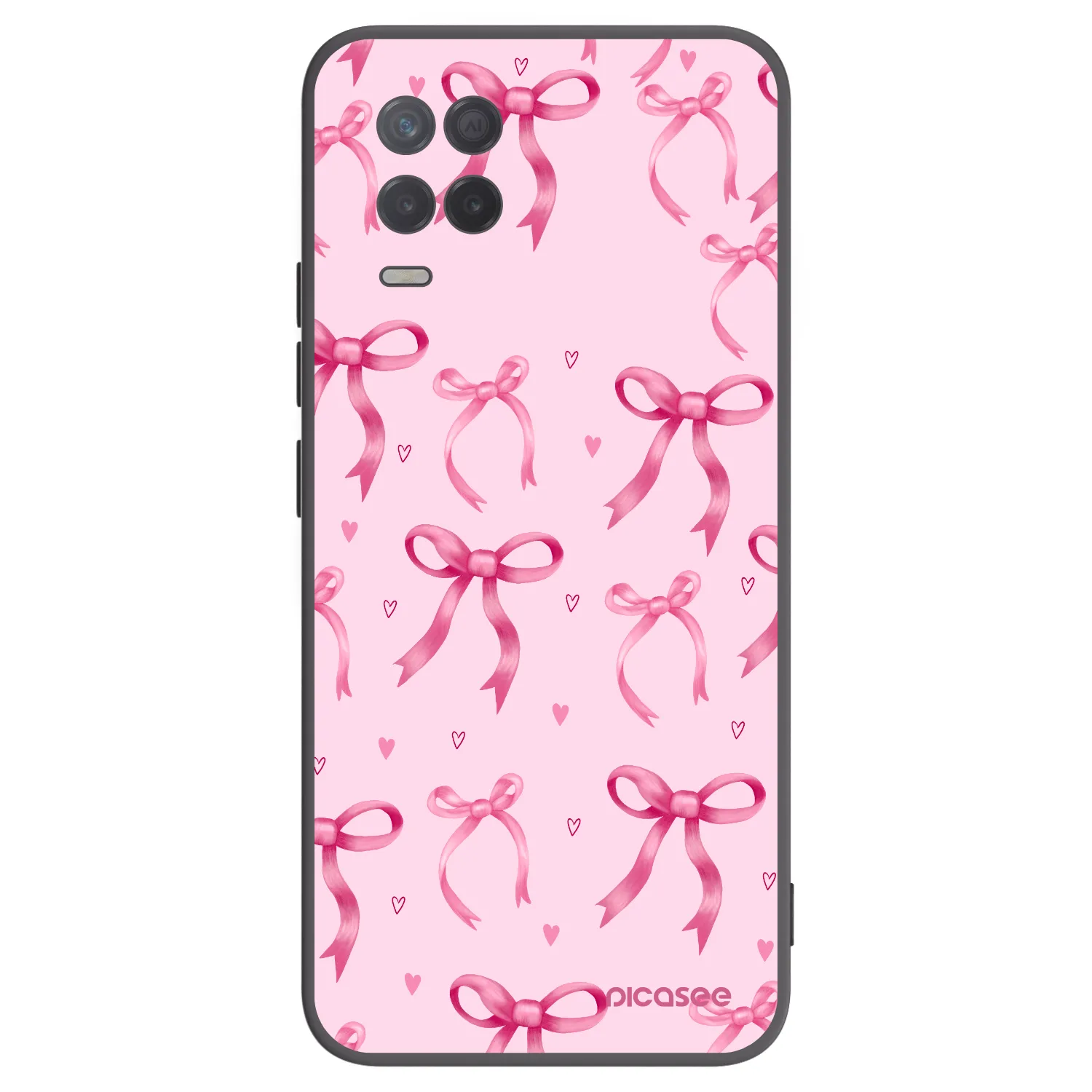 Picasee Realme 8 5G Hülle - Schwarzes Silikon - Bow Aesthetic