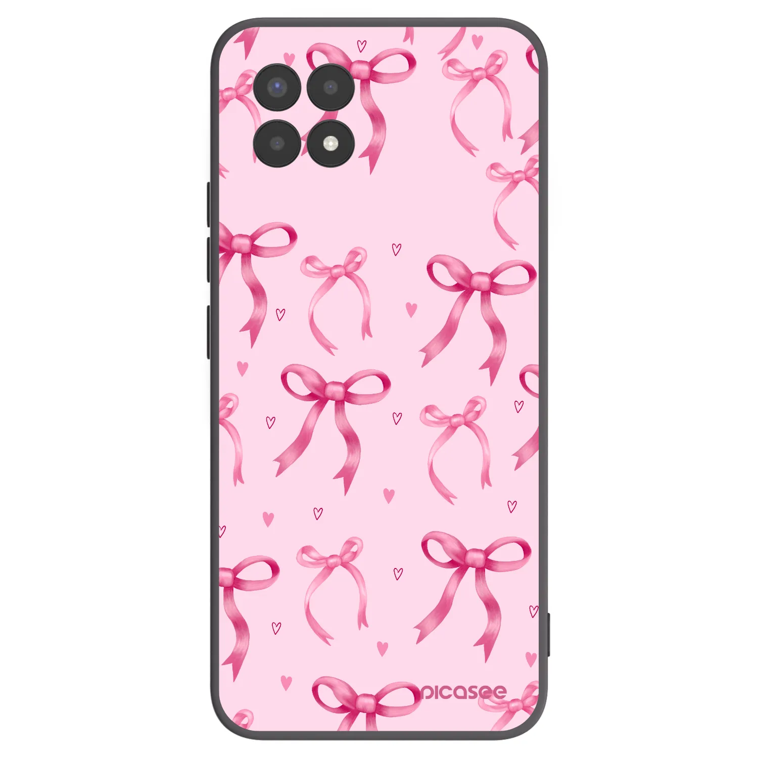 Picasee Realme 8i Hülle - Schwarzes Silikon - Bow Aesthetic