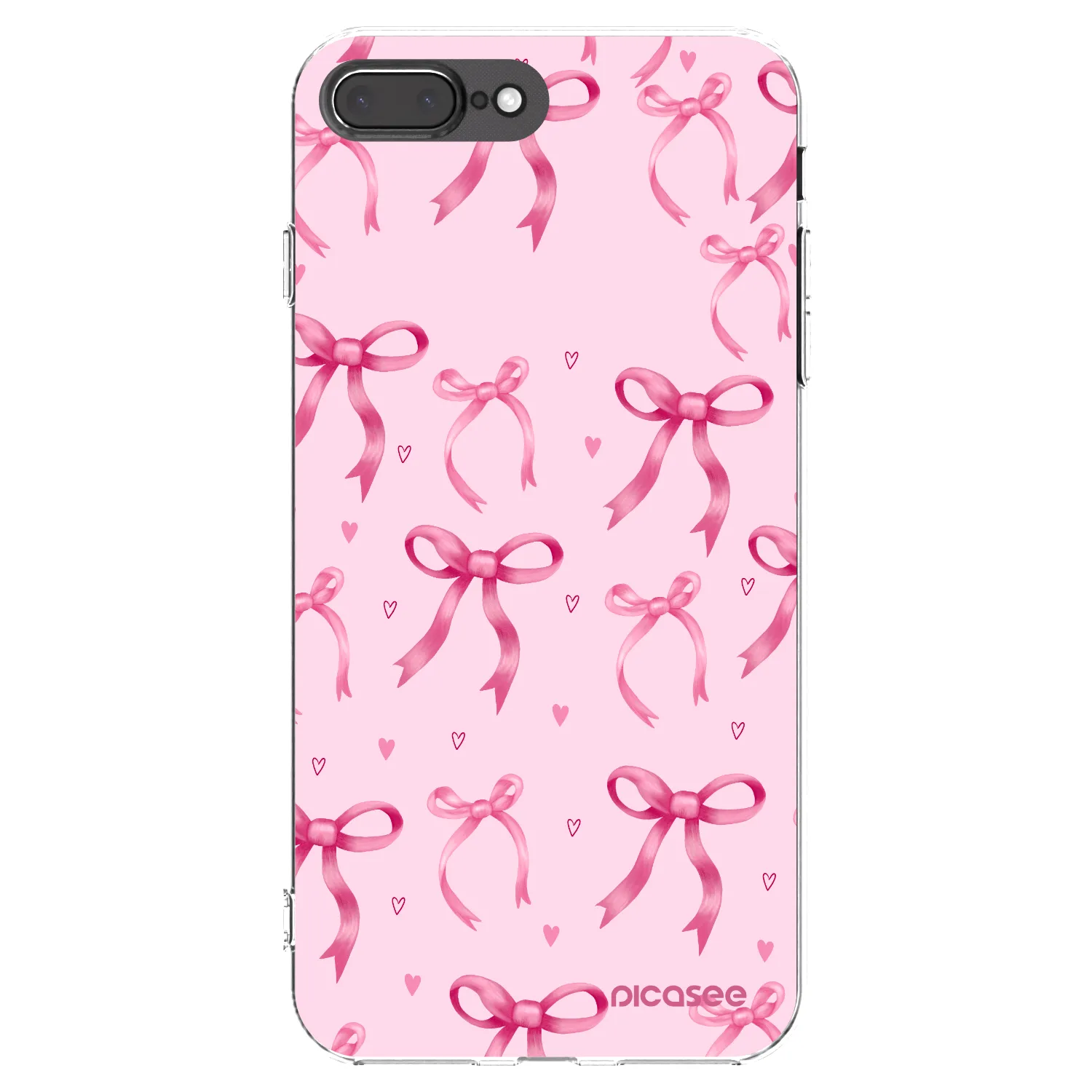 Picasee Apple iPhone 7 Plus Hülle - Transparentes Silikon - Bow Aesthetic