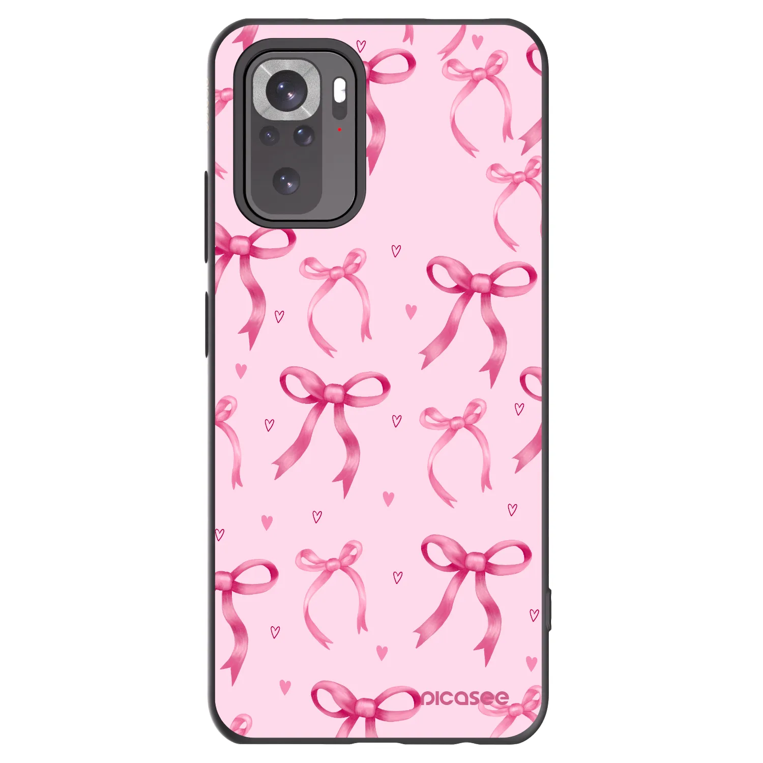 Picasee Xiaomi Redmi Note 11S 4G Hülle - Schwarzes Silikon - Bow Aesthetic