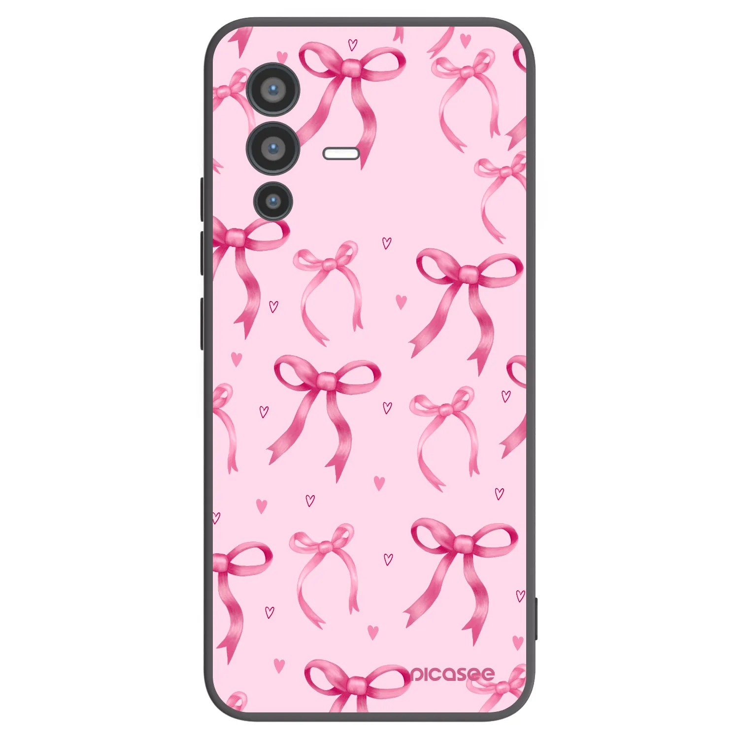 Picasee Vivo V23 5G Hülle - Schwarzes Silikon - Bow Aesthetic