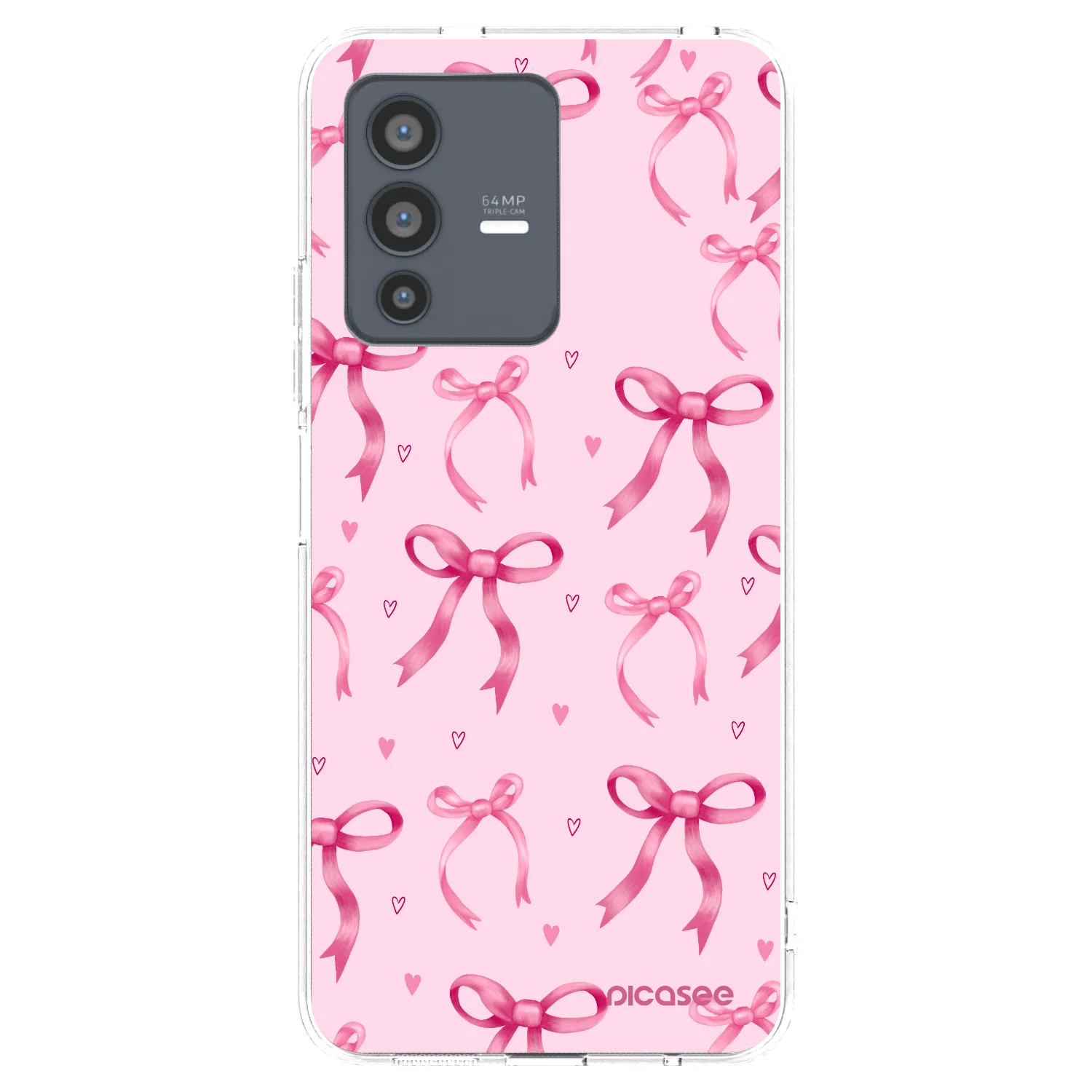 Picasee Vivo V23 5G Hülle - Transparentes Silikon - Bow Aesthetic