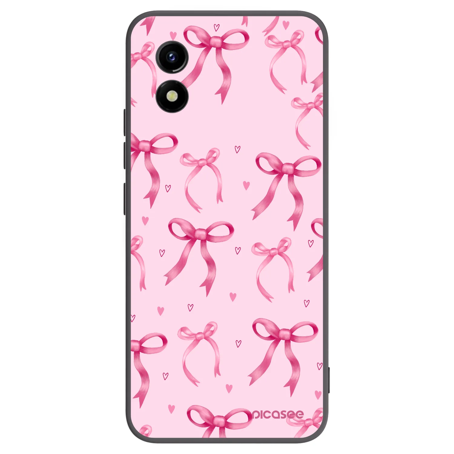 Picasee Vivo Y01 Hülle - Schwarzes Silikon - Bow Aesthetic