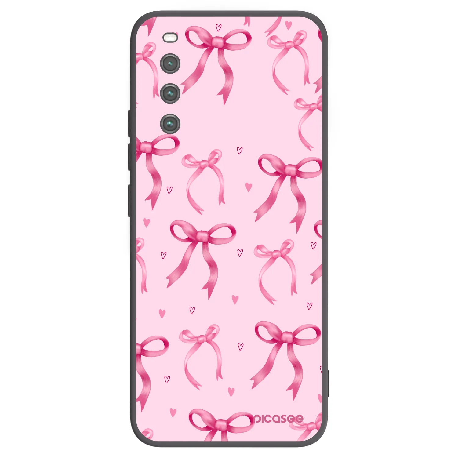 Picasee Sony Xperia 10 IV 5G Hülle - Schwarzes Silikon - Bow Aesthetic
