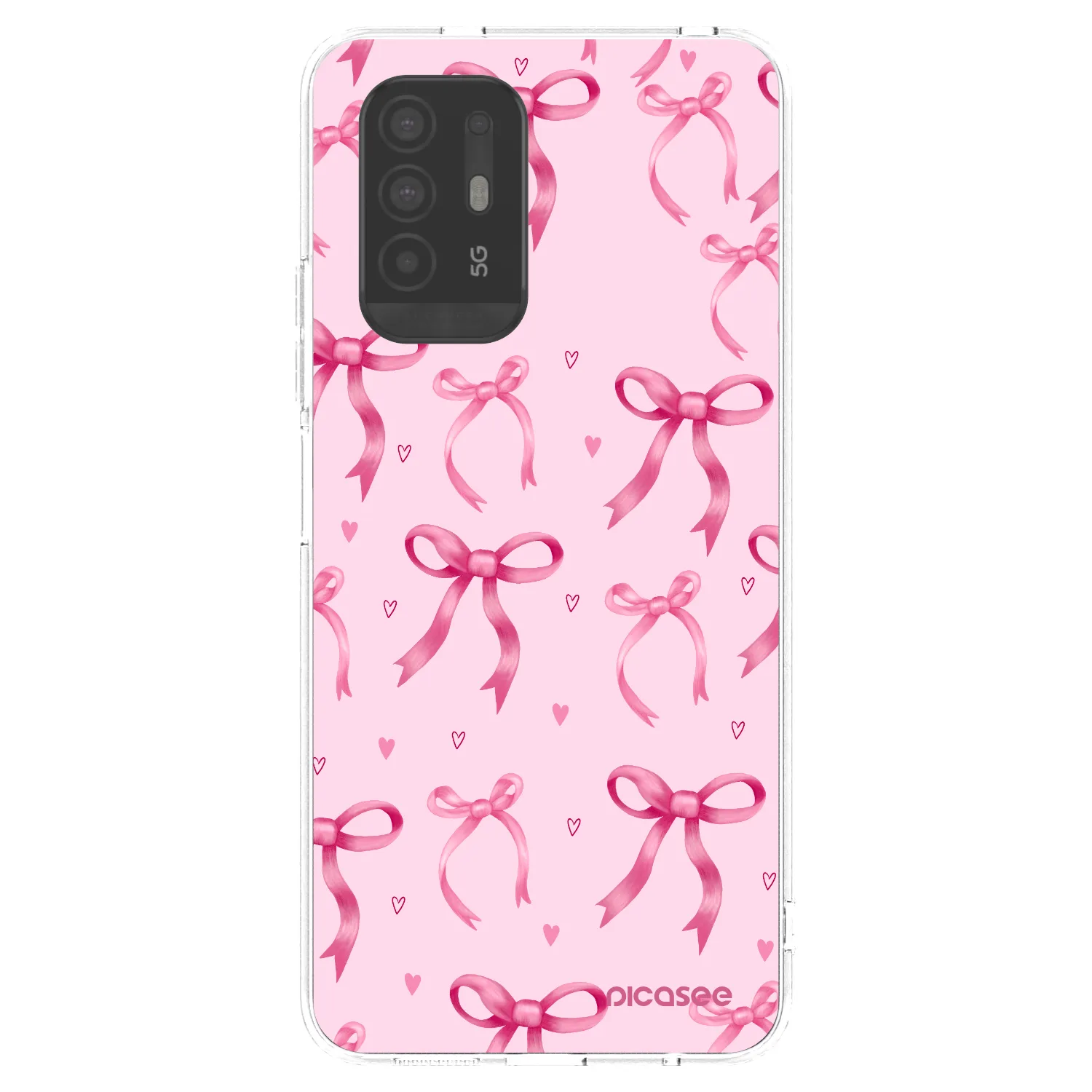 Picasee OPPO A94 5G Hülle - Transparentes Silikon - Bow Aesthetic