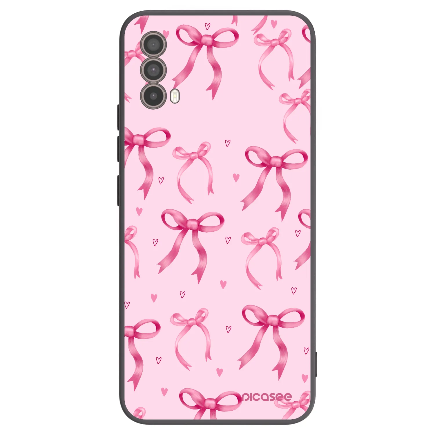 Picasee Motorola Moto E40 Hülle - Schwarzes Silikon - Bow Aesthetic