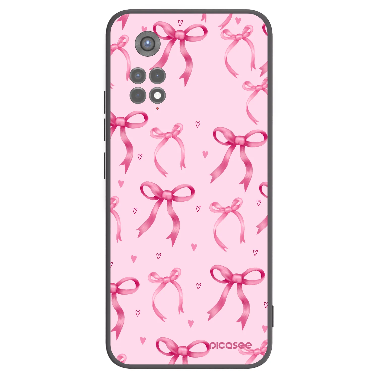 Picasee Xiaomi Redmi Note 11S 5G Hülle - Schwarzes Silikon - Bow Aesthetic