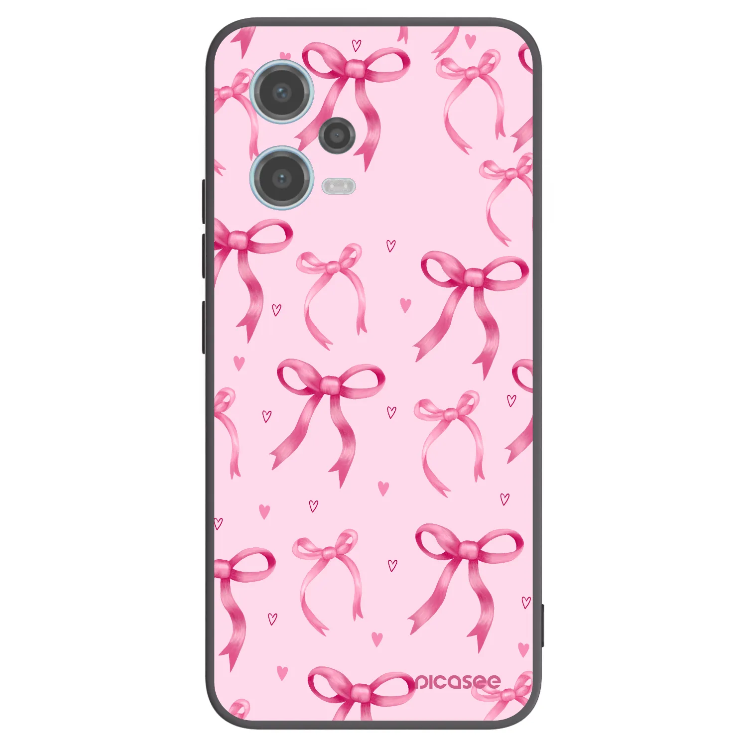 Picasee Xiaomi Redmi Note 12 5G Hülle - Schwarzes Silikon - Bow Aesthetic