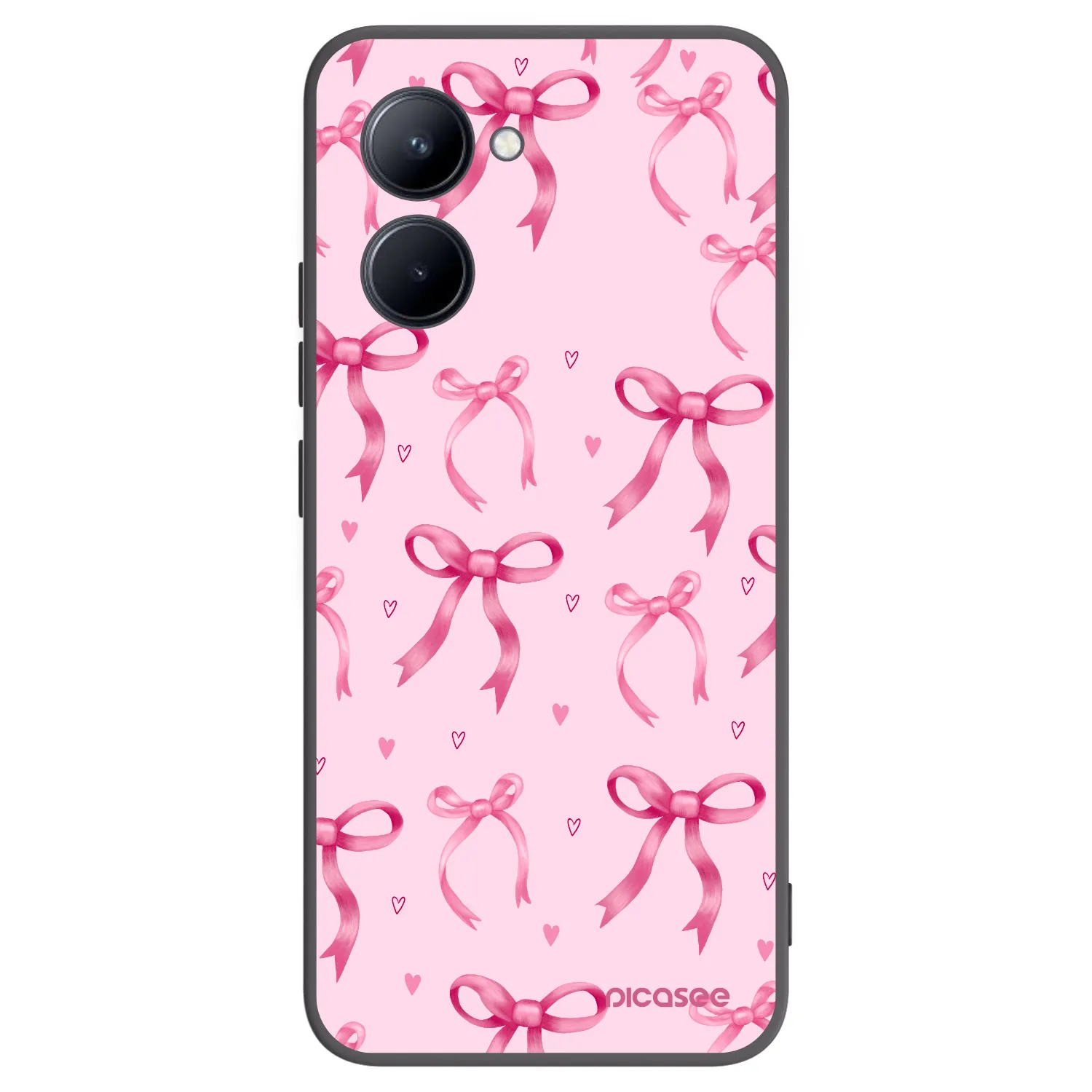 Picasee Realme C33 (2023) Hülle - Schwarzes Silikon - Bow Aesthetic
