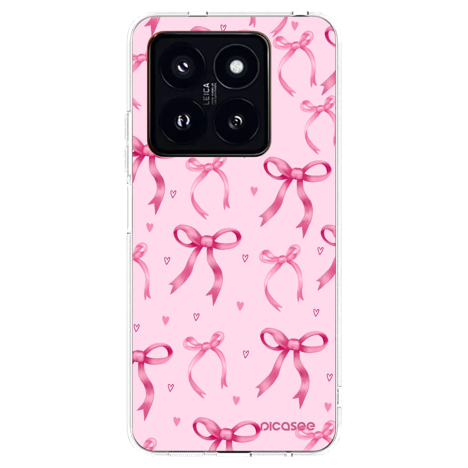 Picasee Xiaomi 14 Pro Hülle - Transparentes Silikon - Bow Aesthetic