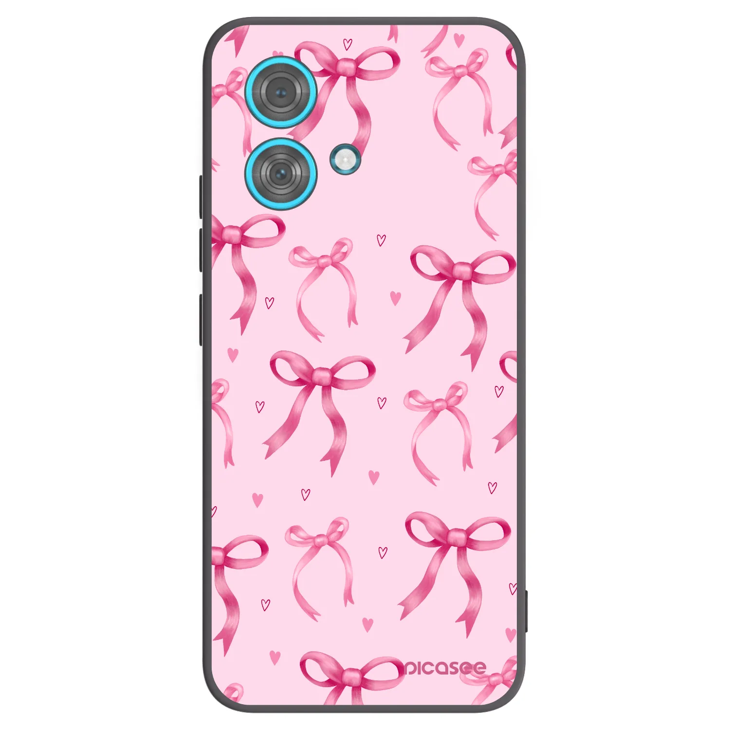 Picasee Motorola Edge 40 Neo Hülle - Schwarzes Silikon - Bow Aesthetic