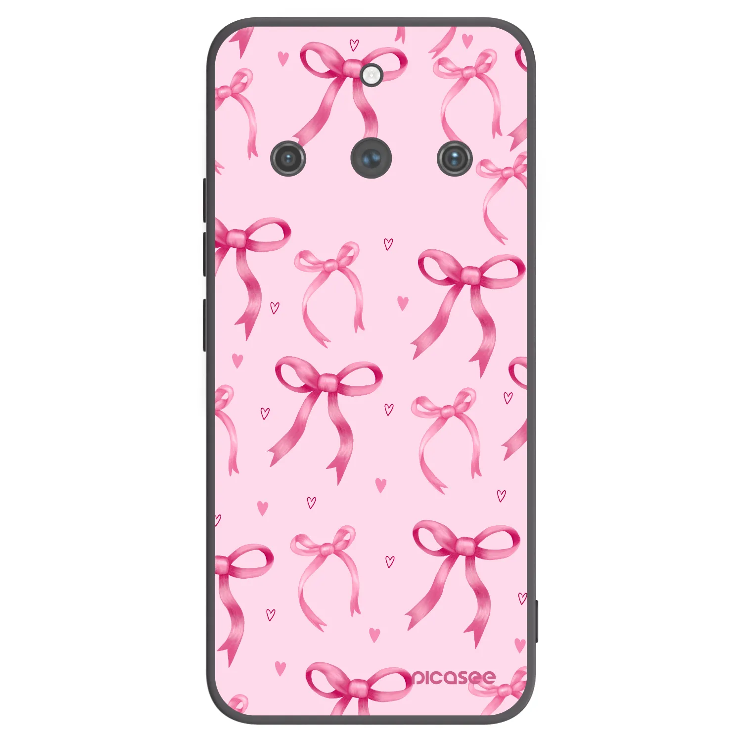Picasee Realme 11 Pro+ Hülle - Schwarzes Silikon - Bow Aesthetic