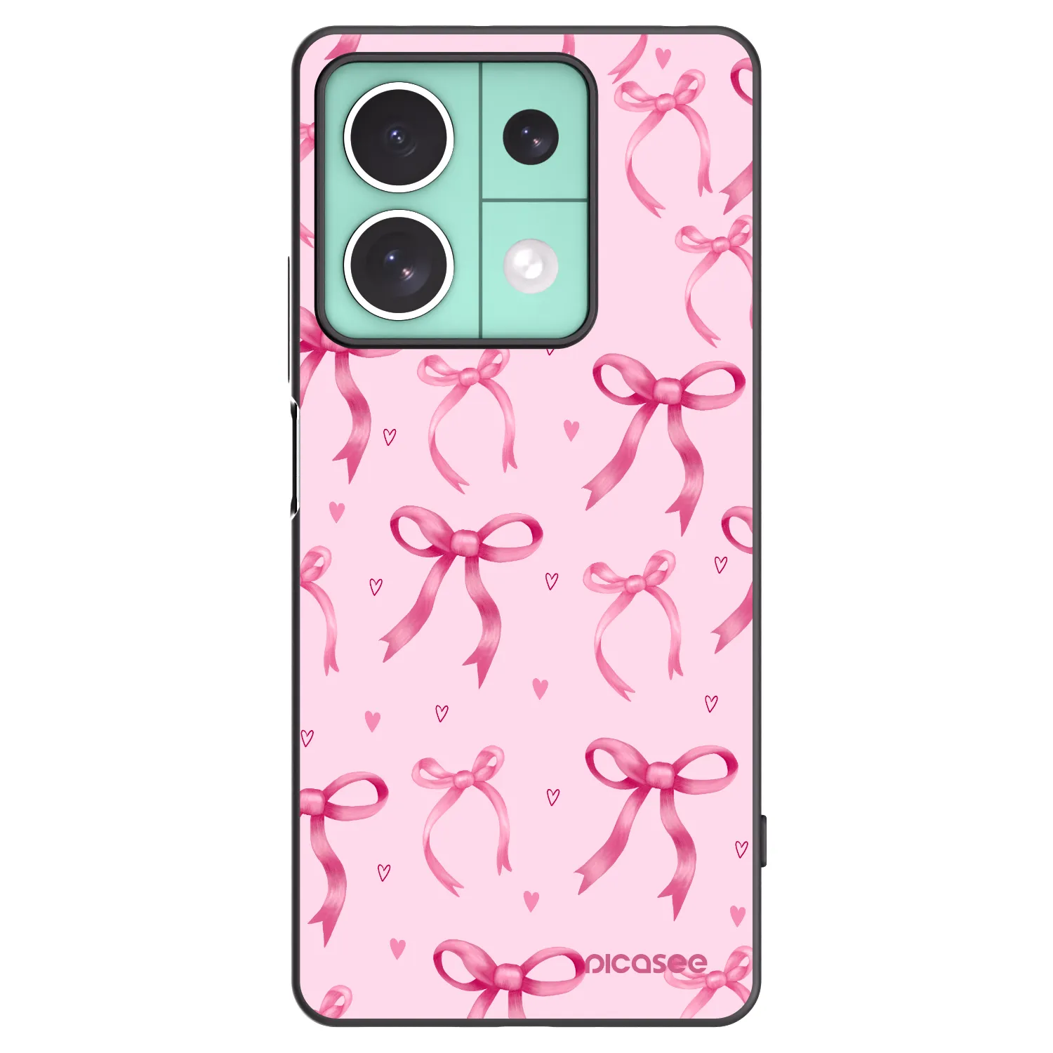 Picasee Xiaomi Redmi Note 13 5G Hülle - Schwarzes Silikon - Bow Aesthetic