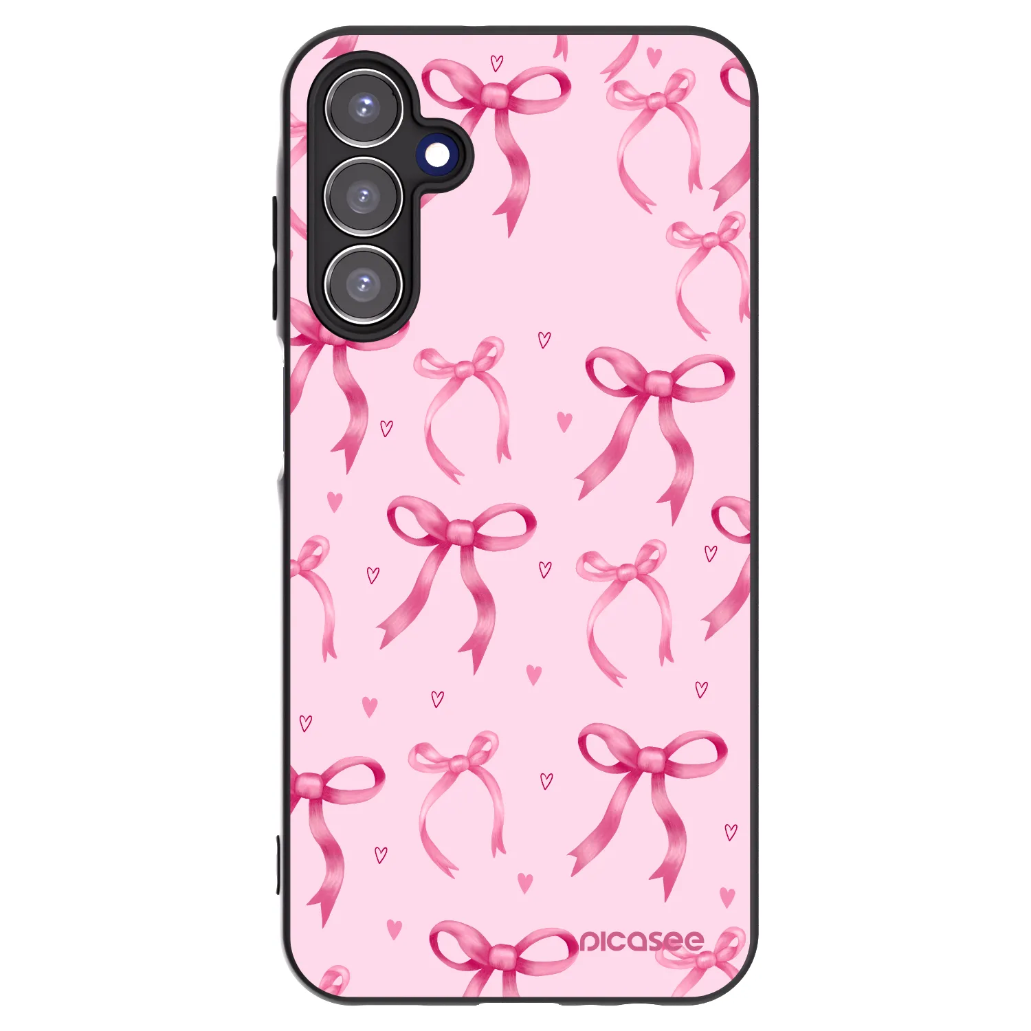 Picasee Samsung Galaxy A15 A156B 5G Hülle - Schwarzes Silikon - Bow Aesthetic