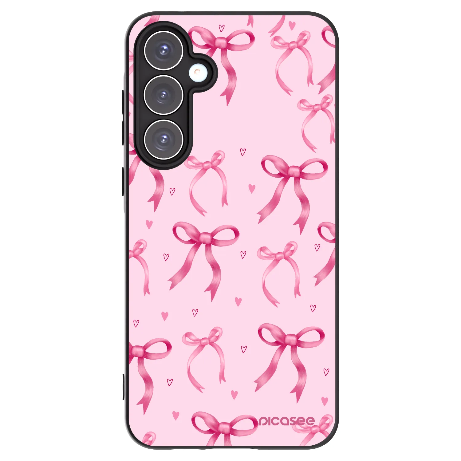 Picasee Samsung Galaxy A55 5G A556B Hülle - Schwarzes Silikon - Bow Aesthetic