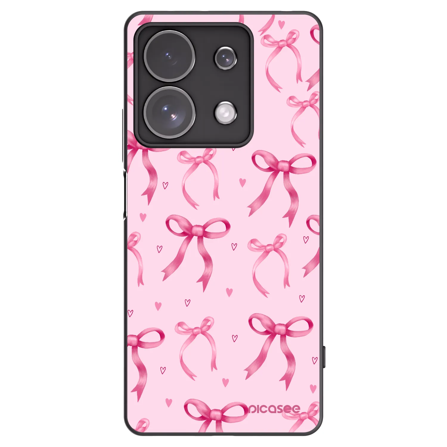 Picasee Xiaomi Redmi Note 13 Pro 4G Hülle - Schwarzes Silikon - Bow Aesthetic