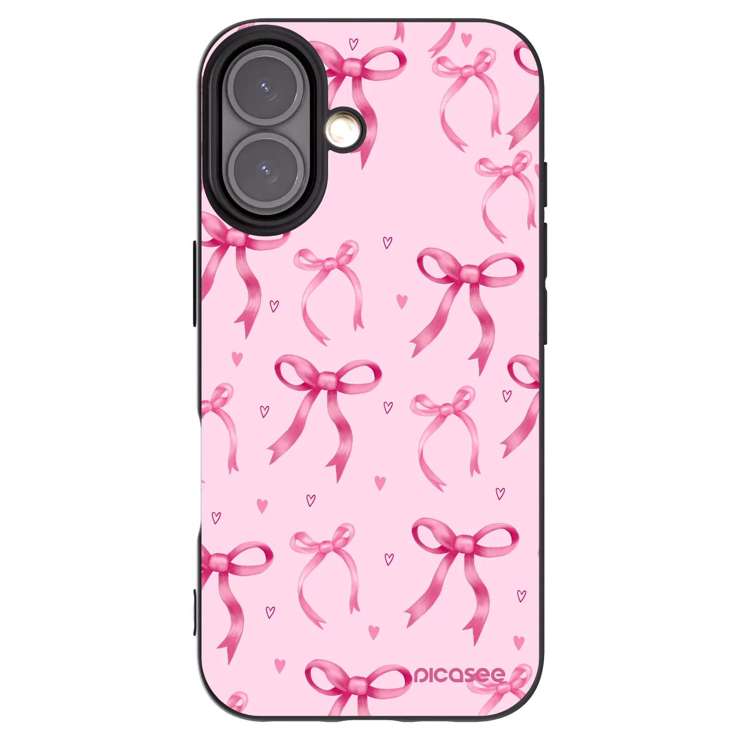 Picasee Apple iPhone 16 Hülle - Schwarzes Silikon - Bow Aesthetic