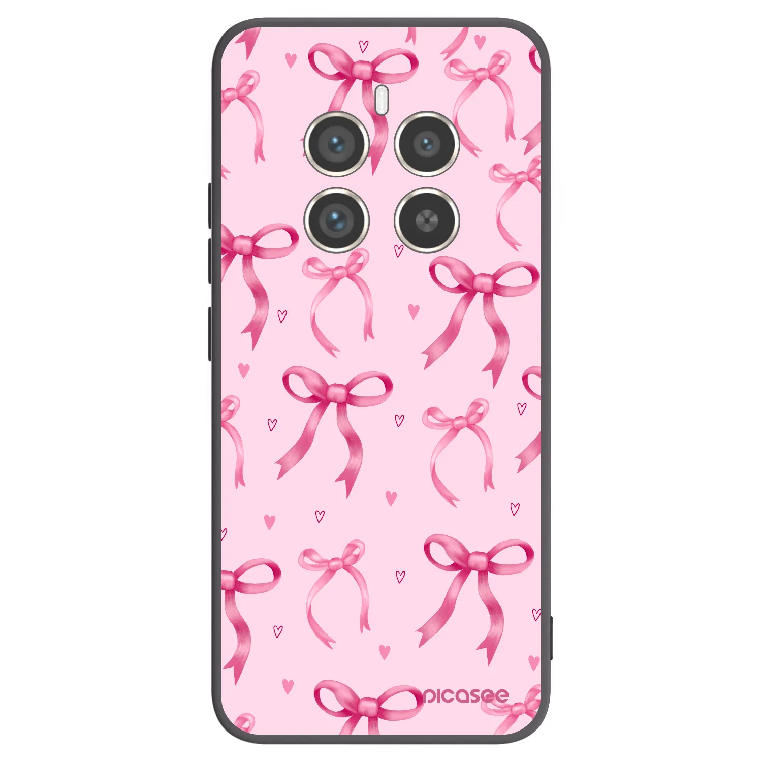Picasee Realme 12 Pro 5G Hülle - Schwarzes Silikon - Bow Aesthetic